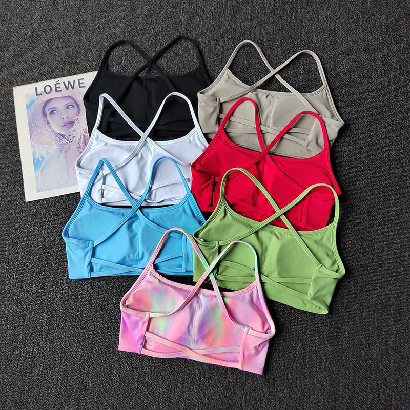 Underwire Bra Padded - Women's Solid Color Fitness Bra Soft
