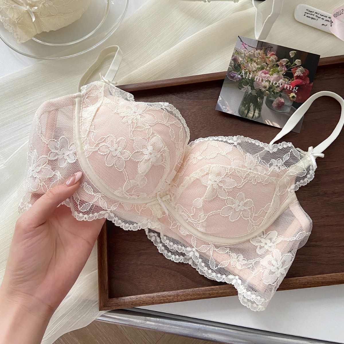 Minimizer Bra Women - French-style Lace New-style Lingerie - Cute