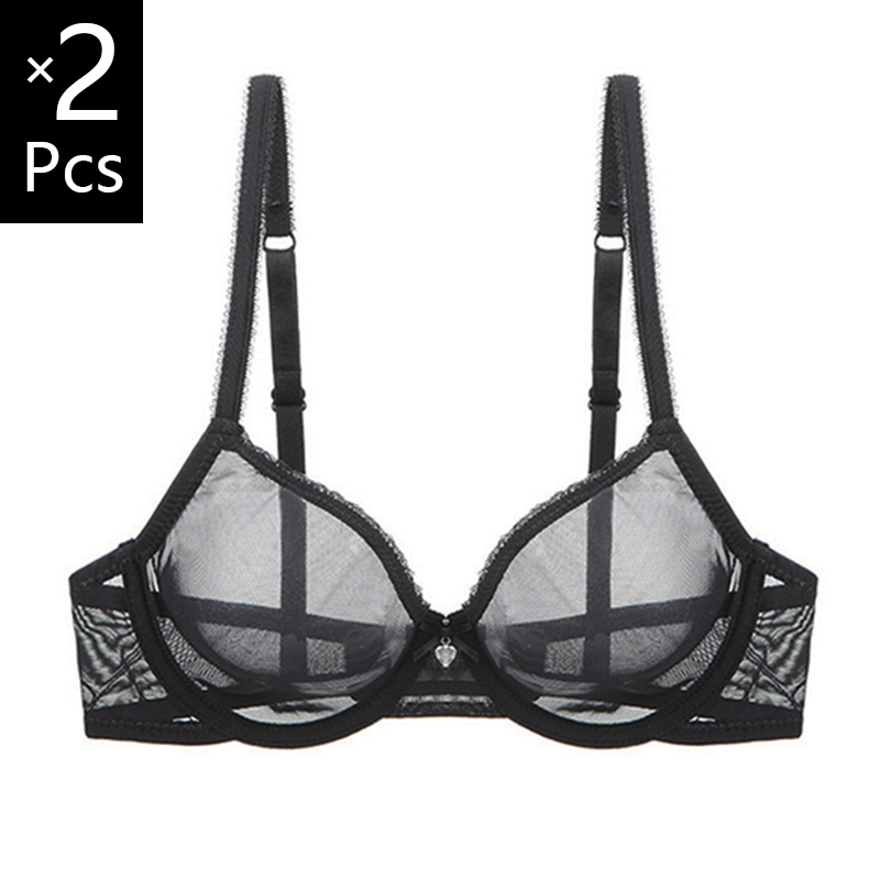 2 Piece Mesh Transparent Bras  - огляд і ціна Sheer Mesh Bra