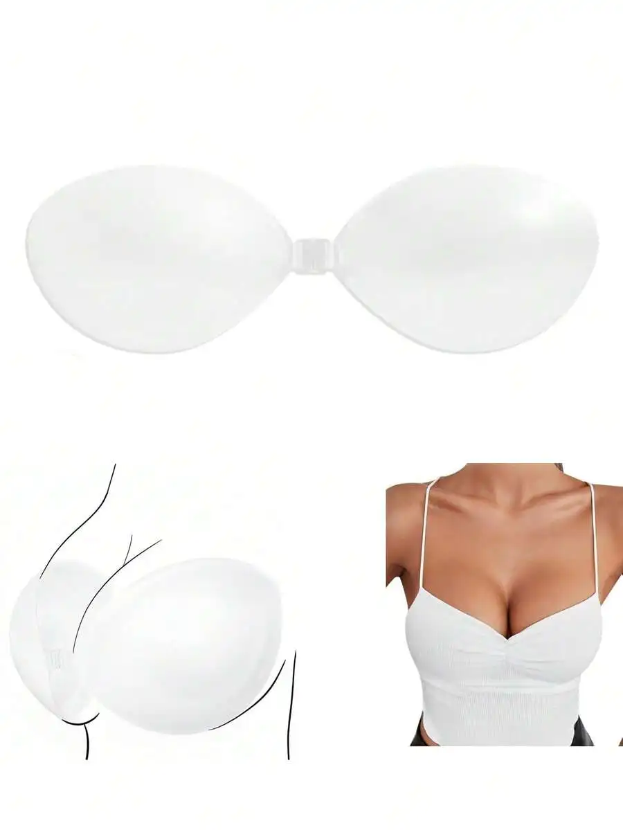 1 Pair Invisible Strapless Sil - огляд і ціна Push Up Bra Silicone