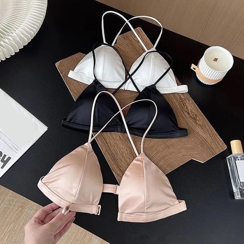 Sexy Satin Front Closure Bras  - огляд і ціна Plunge Bra Push Up