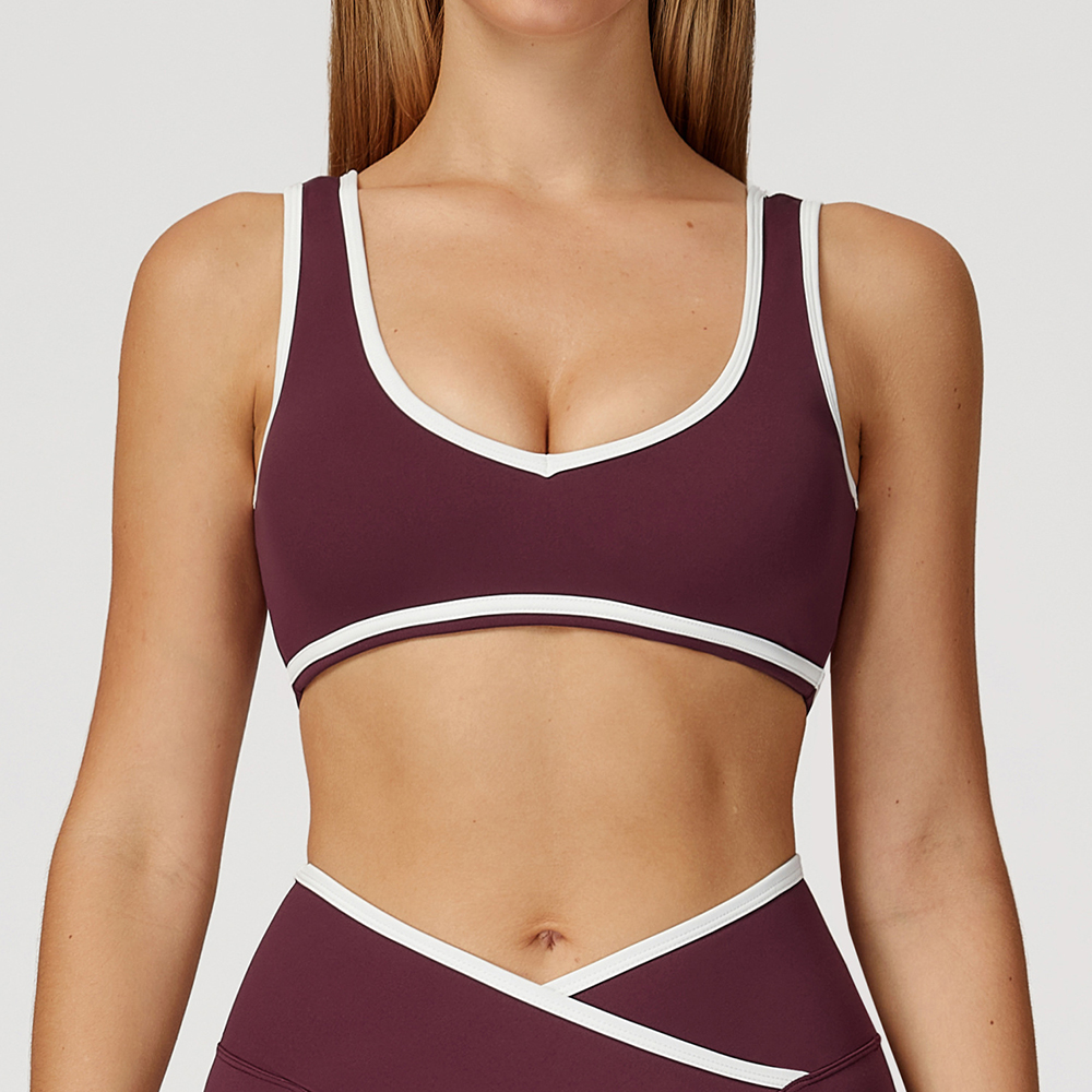 V-Neck Sports Bra Women Top Pu - огляд і ціна Plunge Bra Push Up