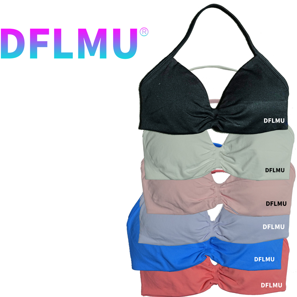 DFLMU Women Halter Sports Bra  - огляд і ціна Plunge Bra Push Up