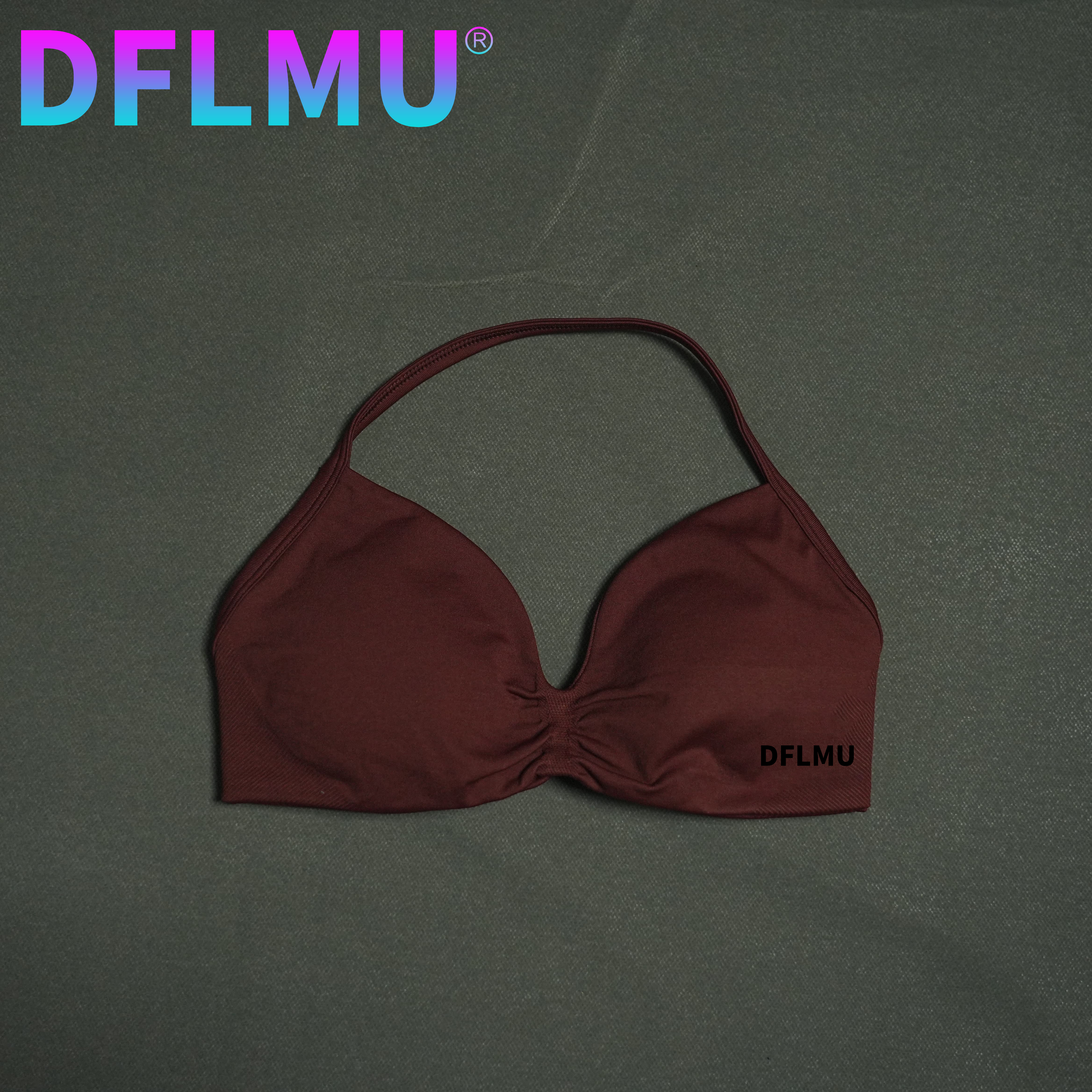 DFLMU Women Halter Sports Bra  - огляд і ціна Plunge Bra Push Up