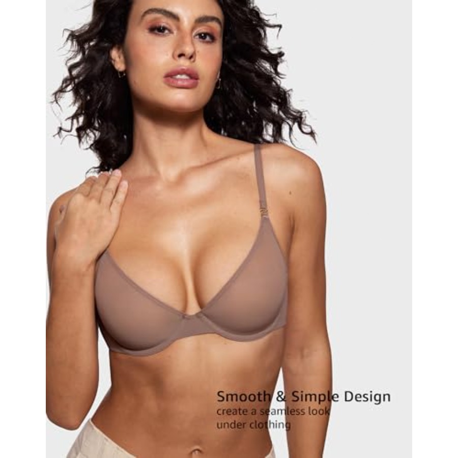 Women's Cosnufy Sheer Balconet - огляд і ціна Demi Bra Balconette