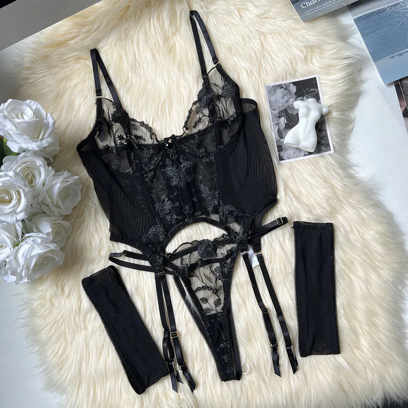 Lace Corset Sexy Sheer Mesh Br - огляд і ціна Sheer Mesh Bra