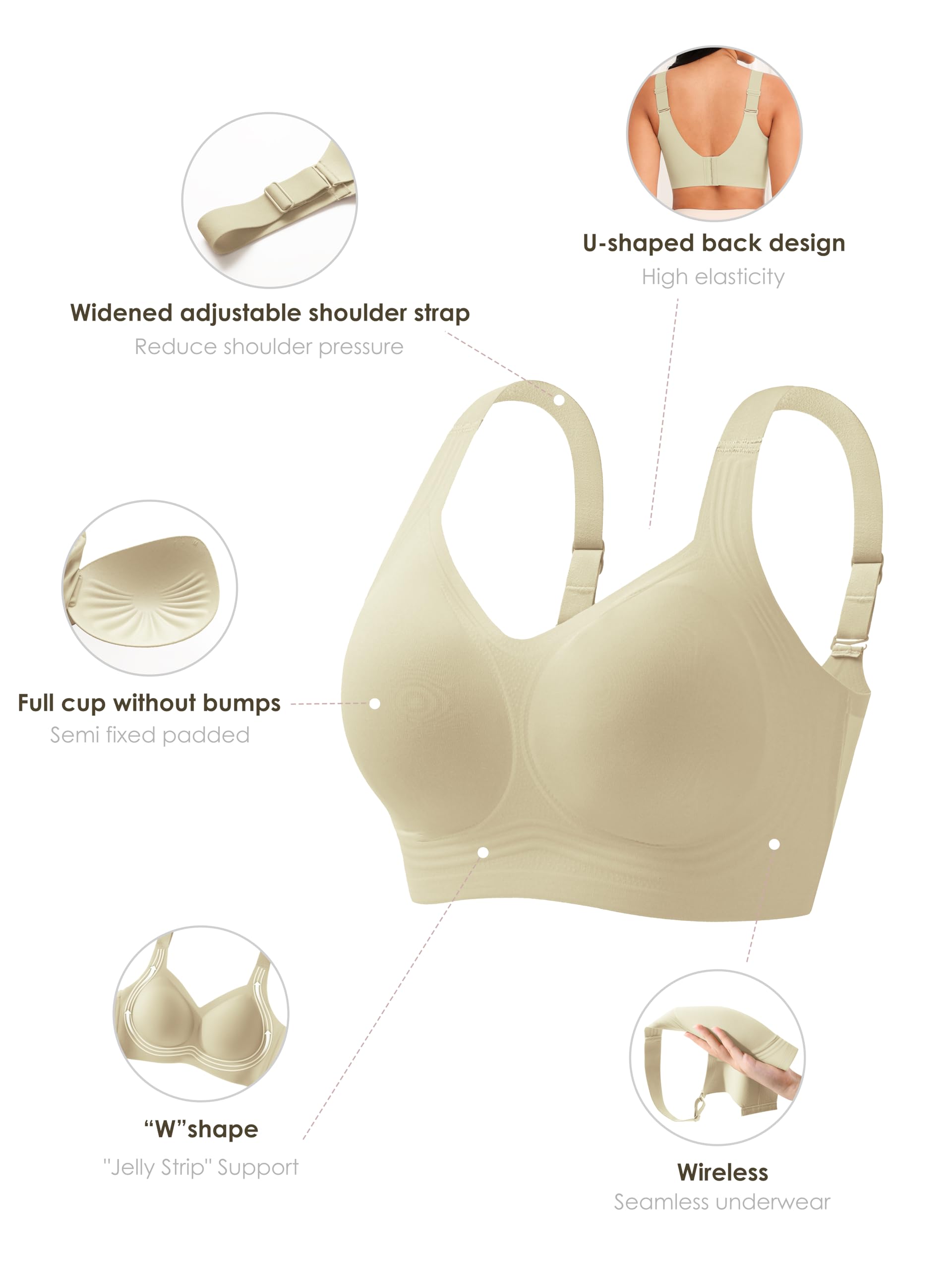 Women Wirefree Bras for Women  - огляд і ціна Underwire Bra Padded