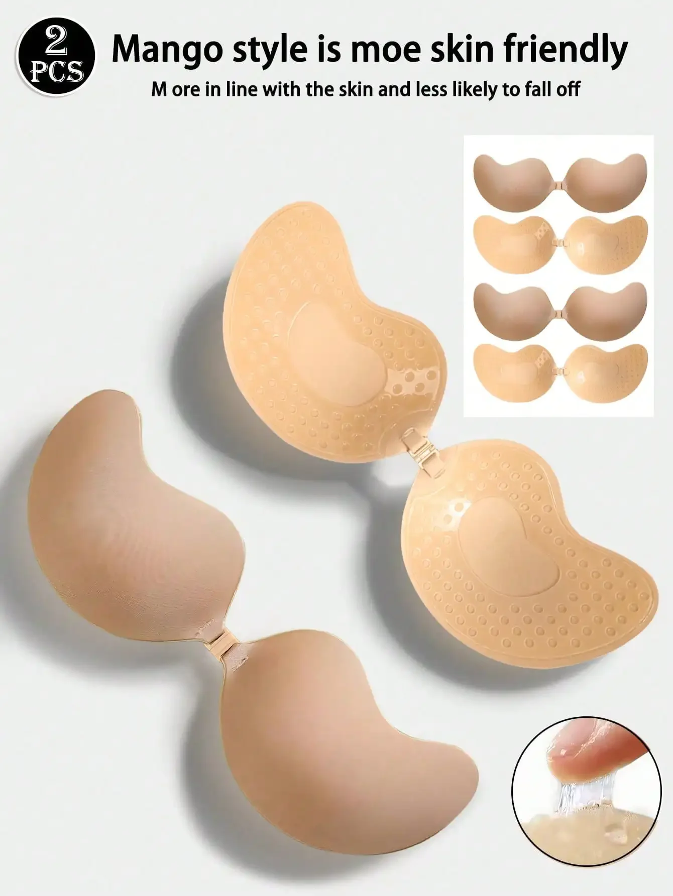 4pcs/Set (2 Black + 2 Nude) St - огляд і ціна Strapless Bra Adhesive