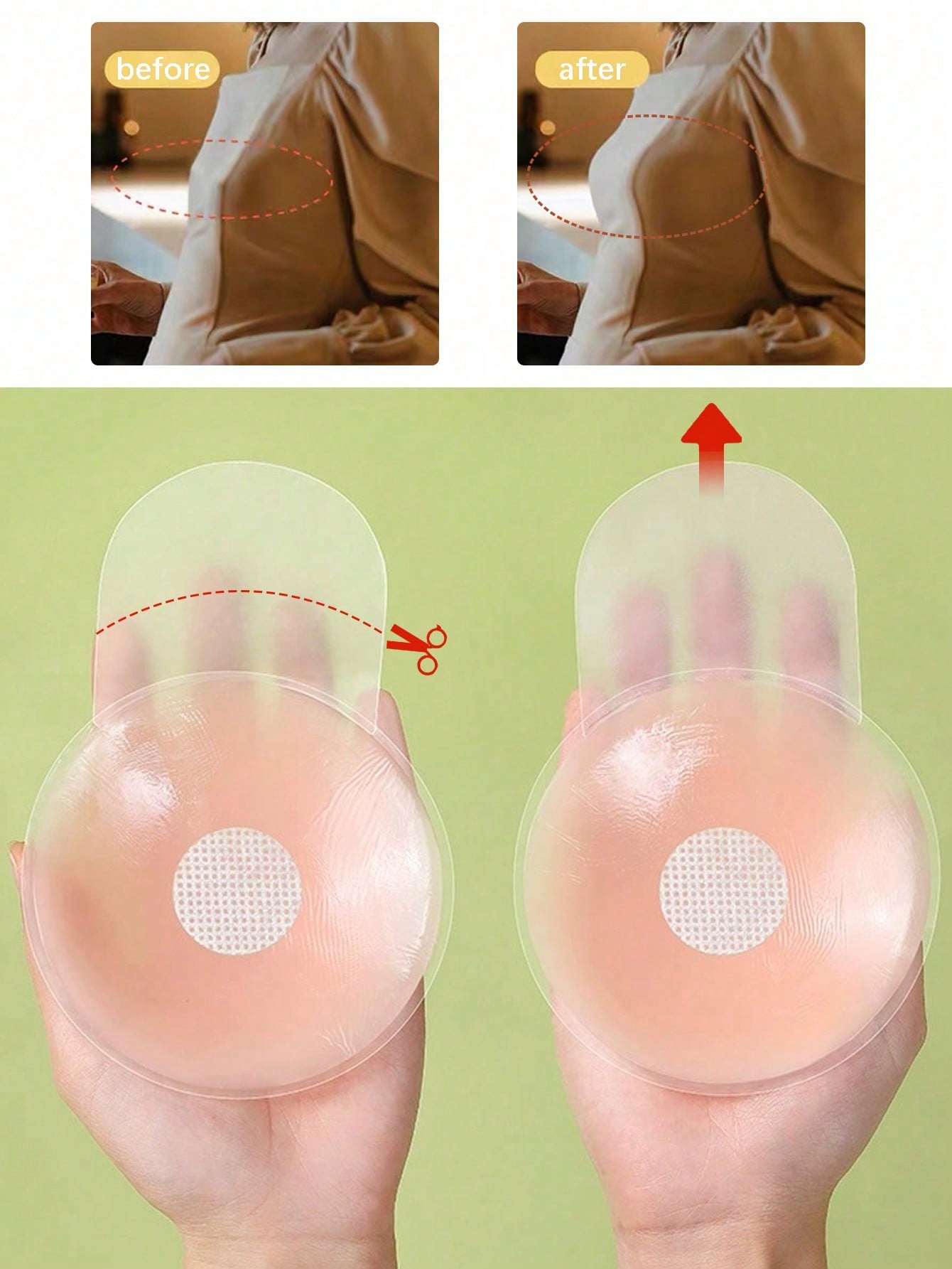 6.5cm Invisible Silicone Breas - огляд і ціна Push Up Bra Silicone